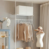 SoBuy Modular ντουλάπα ρυθμιζόμενη ντουλάπα λευκή κρεμάστρα λευκή KLS07-W