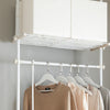 SoBuy Modular ντουλάπα ρυθμιζόμενη ντουλάπα λευκή κρεμάστρα λευκή KLS07-W