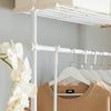 SoBuy Modular ντουλάπα ρυθμιζόμενη ντουλάπα λευκή κρεμάστρα λευκή KLS07-W