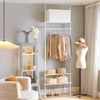 SoBuy Modular ντουλάπα ρυθμιζόμενη ντουλάπα λευκή κρεμάστρα λευκή KLS07-W