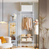 SoBuy Modular ντουλάπα ρυθμιζόμενη ντουλάπα λευκή κρεμάστρα λευκή KLS07-W
