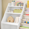 SoBuy KMB119-W Montessori Βιβλιοπωλείο για παιδιά με 3 ράφια και 1 παιδικά βιβλία παιδιών Casta Casta από το δοξασμό και το πολυλειτουργικό άσπρο 80x40x80cm