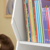SoBuy KMB120-W Montessorian Bookshop for Children KeepHop ράφι με 9 Βιβλιοθήκη Ανοιχτών Διευθυντών από το έδαφος για υπνοδωμάτιο 95x34x105 cm λευκό