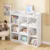 SoBuy KMB120-W Montessorian Bookshop for Children KeepHop ράφι με 9 Βιβλιοθήκη Ανοιχτών Διευθυντών από το έδαφος για υπνοδωμάτιο 95x34x105 cm λευκό