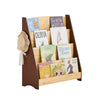 SoBuy KMB32-N βιβλιοπωλείο Montessorian for Children Shepherds Holder Carriage Bookcases από τον κάτοχο εδάφους με 4 διαμερίσματα και 2 άγκιστρα φέρνει παιχνίδια παιδιά φυσικά δοχεία 91x30x89 cm