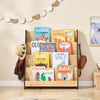 SoBuy KMB32-N βιβλιοπωλείο Montessorian for Children Shepherds Holder Carriage Bookcases από τον κάτοχο εδάφους με 4 διαμερίσματα και 2 άγκιστρα φέρνει παιχνίδια παιδιά φυσικά δοχεία 91x30x89 cm