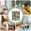 SoBuy KMB55 -K -GR Montessorian Βιβλιοπωλείο για παιδιά - Διοικητικά ράφια με 5 ανοιχτά διαμερίσματα - Βιβλιοθήκη από το έδαφος για πράσινο υπνοδωμάτιο 80x34x104 cm