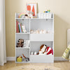 SoBuy KMB55 -K -W Montessorian Βιβλιοπωλείο για παιδιά - ράφι του διοικητικού συμβουλίου με 5 ανοιχτά διαμερίσματα - Βιβλιοθήκη από το έδαφος για λευκό υπνοδωμάτιο 80x34x104 cm