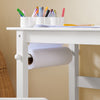 SoBuy Παιδικό τραπέζι με ένα καθορισμένο σχολικό έπιπλο για το τραπέζι των παιδιών για να ζωγραφίσει για παιδιά λευκό kmb60-w
