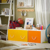 SoBuy Παιχνίδια Παιδιά Παιδιά Παιχνίδια Παιχνίδι Παιχνίδι για Παιδιά Καλάθια Θηλασμό Λευκό και Κίτρινο 70x40x35cm KMB73-W