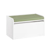 SoBuy Cassapanca Portagochi για παιδιά Worelet Box Shoe με λευκό κάθισμα 60x34x35cm KMB80-W