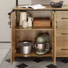 SoBuy Κουζίνα καροτσάκι, πίστη, χερσόνησο κουζίνας με καφέ τροχούς στυλ vintage, KNL02-PF