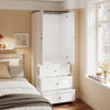 SoBuy KSB04-W Armadio 2 Ante Battenti con 3 Cassetti (immagine 11/12)