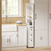 SoBuy NSR13-N Space-saving trolley with drawers and wheels, multipurpose cabinet for kitchen, bathroom and laundry room, natural 20x40x170 cm