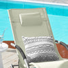SoBuy Κήπος Deckair Rocking πολυθρόνα με προσκέφαλο και μπεζ Ogns28-MI