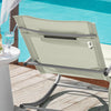 SoBuy Κήπος Deckair Rocking πολυθρόνα με προσκέφαλο και μπεζ Ogns28-MI