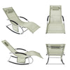 SoBuy Κήπος Deckair Rocking πολυθρόνα με προσκέφαλο και μπεζ Ogns28-MI
