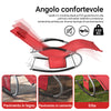 SoBuy 2 X Κήπος καταστρώματα κουνιστικά πολυθρόνα με προσκέφαλο και κόκκινη τσέπη OGS28-RX2