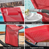 SoBuy Κήπος Deckair Rocking πολυθρόνα με προσκέφαλο και κόκκινο Tascine OGS28-R