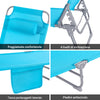 SoBuy Μπλε πτυσσόμενο καρέκλα καταστρώματος μπλε ogs35-b