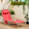 SoBuy Πτυσσόμενο κρεβάτι πτυσσόμενο deckair κόκκινο ogs35-r