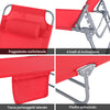 SoBuy Πτυσσόμενο κρεβάτι πτυσσόμενο deckair κόκκινο ogs35-r