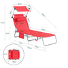 SoBuy 2 x πτυσσόμενο μαξιλάρι ηλίου και ρυθμιζόμενο θόλο 4 γωνίες απομάκρυνσης με κόκκινο διοργανωτή, OGS48-RX2