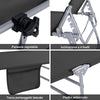 SoBuy Πτυσσόμενο μαξιλάρι με πτυσσόμενο κατώφλι και ρυθμιζόμενη γωνίες οροφής 4 με μαύρο διοργανωτή, OGS48-SH