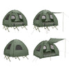 SoBuy Κάμπινγκ κουρτίνα για 2 άτομα κρεβάτι στο Castello Tent 4 σε 1 με τσάντα μεταφορών Marraded Green Camping Practical 193 x 145 x 185 cm OGS61-L-Gr