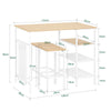SoBuy Πίνακας με 4 σκαμνιά 100x60x87cm OGT11-WW (αντίγραφο)