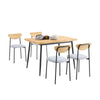 SoBuy OGT52-N Drust Table σετ 5 κομμάτια με 4 άνετες καρέκλες, συμπαγές τραπέζι κουζίνας για μικρούς χώρους, τραπέζι με καρέκλες ιδανικές για τραπεζαρία, κουζίνα, σαλόνι, μπαλκόνι και εξωτερικά έπιπλα