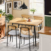 SoBuy OGT52-N Drust Table σετ 5 κομμάτια με 4 άνετες καρέκλες, συμπαγές τραπέζι κουζίνας για μικρούς χώρους, τραπέζι με καρέκλες ιδανικές για τραπεζαρία, κουζίνα, σαλόνι, μπαλκόνι και εξωτερικά έπιπλα