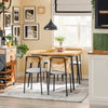 SoBuy OGT52-N Drust Table σετ 5 κομμάτια με 4 άνετες καρέκλες, συμπαγές τραπέζι κουζίνας για μικρούς χώρους, τραπέζι με καρέκλες ιδανικές για τραπεζαρία, κουζίνα, σαλόνι, μπαλκόνι και εξωτερικά έπιπλα