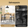 SoBuy OGT52-N Drust Table σετ 5 κομμάτια με 4 άνετες καρέκλες, συμπαγές τραπέζι κουζίνας για μικρούς χώρους, τραπέζι με καρέκλες ιδανικές για τραπεζαρία, κουζίνα, σαλόνι, μπαλκόνι και εξωτερικά έπιπλα