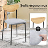 SoBuy OGT52-N Drust Table σετ 5 κομμάτια με 4 άνετες καρέκλες, συμπαγές τραπέζι κουζίνας για μικρούς χώρους, τραπέζι με καρέκλες ιδανικές για τραπεζαρία, κουζίνα, σαλόνι, μπαλκόνι και εξωτερικά έπιπλα