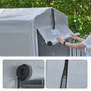 Sobuy Ανταλλακτικός καμβάς για γκαράζ για υπαίθριο αυτοκίνητο, κουρτίνα ποδηλάτων, κήπο, αδιάβροχο κουτί μοτοσικλέτας, αυτοκίνητα για αυτοκίνητα, μοτοσικλέτες και εργαλεία, ασήμι, 120x176x163 cm, SDA11-SIL