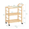 SoBuy Μπαμπού καροτσάκι 30x58x76cm fkw34-b-n (αντίγραφο)