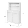 SoBuy Κουζίνα Κουζίνα Κινητό Credenza με White Showcase L90*P40*A148 CM, FSB26-W