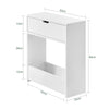 SoBuy Μπάνιο ντουλάπι μπάνιο Portarotolo και Holder Holder Saving Cabinet με 1 ανοιχτό ράφι και 1 συρτάρι, 55x20x60cm BZR48-W