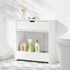 SoBuy Μπάνιο ντουλάπι μπάνιο Portarotolo και Holder Holder Saving Cabinet με 1 ανοιχτό ράφι και 1 συρτάρι, 55x20x60cm BZR48-W