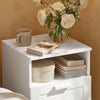 SoBuy Κομοδίνο για το κρεβάτι στενό τραπέζι τραπέζι τηλέφωνο με λευκά συρτάρια 39x39x55cm FBT112-W