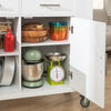 SoBuy Κουζίνα καροτσάκι με ανοξείδωτο χάλυβα Top Kitchen Island με πλευρικό ράφι Creenza με λευκούς τροχούς, FKW108-W