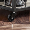 SoBuy Κουζίνα Tarley Saving House Corner Bar με κάτοχο πόρτας και γκρίζο δίσκο βιομηχανικού στυλ, FKW56-HG