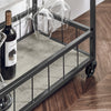 SoBuy Κουζίνα Tarley Saving House Corner Bar με κάτοχο πόρτας και γκρίζο δίσκο βιομηχανικού στυλ, FKW56-HG