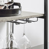 SoBuy Κουζίνα Tarley Saving House Corner Bar με κάτοχο πόρτας και γκρίζο δίσκο βιομηχανικού στυλ, FKW56-HG