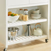 SoBuy Χερσόνησο κουζίνας κουζίνας για κουζίνα με 2 συρτάρια με 2 ράφια L98*P58*A94cm, FKW74-WW