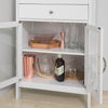 SoBuy Κρασί Cantinetta White Credenza Wine με Portabicchieri και Locker FSB24-W