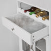 SoBuy Κρασί Cantinetta White Credenza Wine με Portabicchieri και Locker FSB24-W