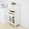 SoBuy Κρασί Cantinetta White Credenza Wine με Portabicchieri και Locker FSB24-W