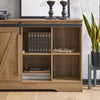 SoBuy Credenza με συρόμενες πόρτες, έπιπλα εισόδου, ράφι παπουτσιών, πολυλειτουργικό ντουλάπι FSB60-BR